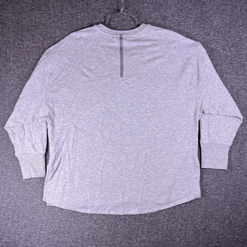 LL Bean Sweater Womens Medium Gray Heathered Dolman Lightweight Pullover Stretch